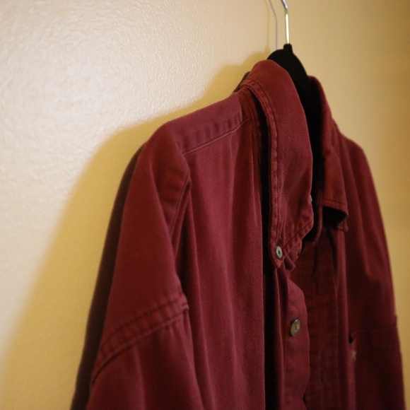 Eddie Bauer vintage red oversized button up - Picture 3 of 6